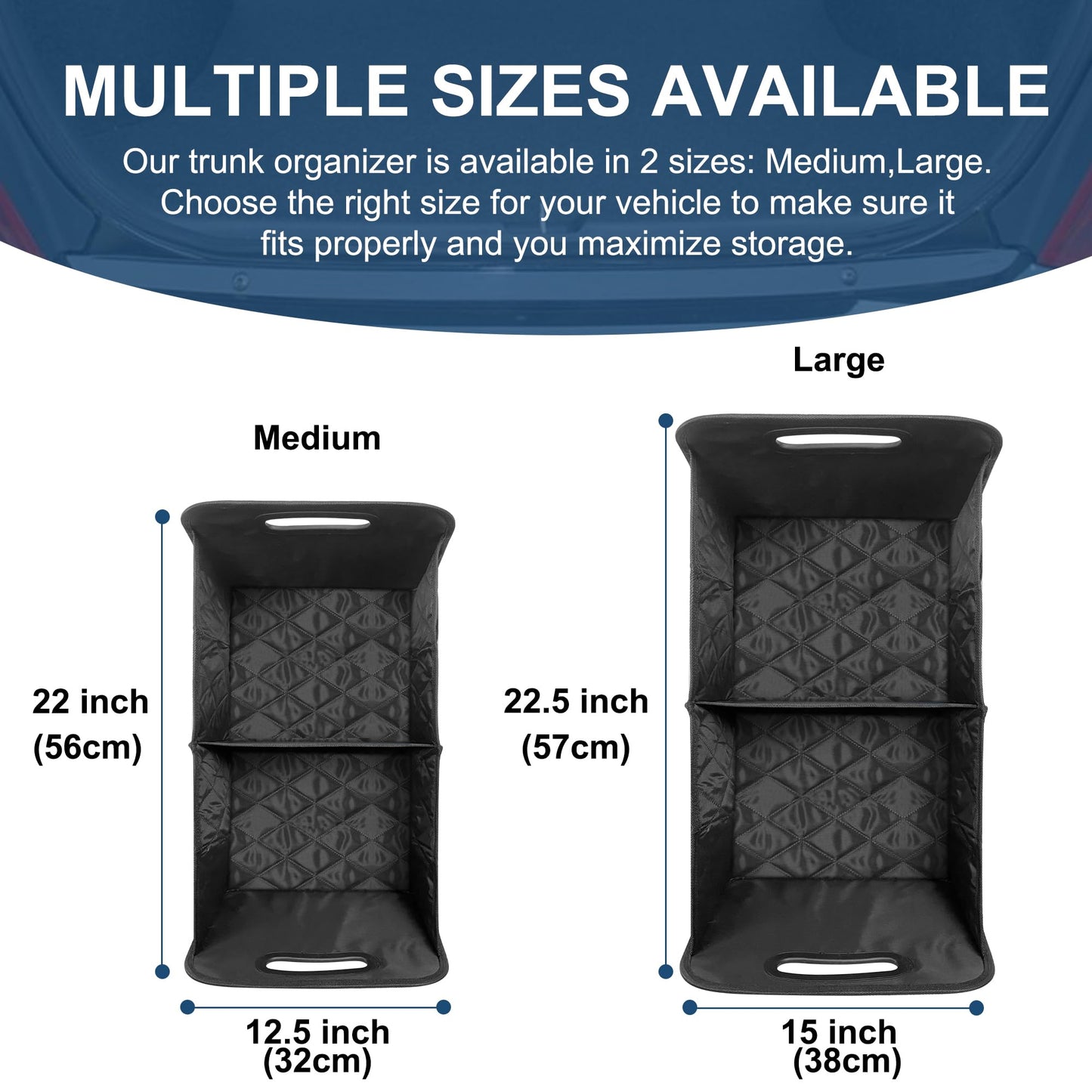 Deosk Waterproof Car Trunk Organizer – 50L Capacity