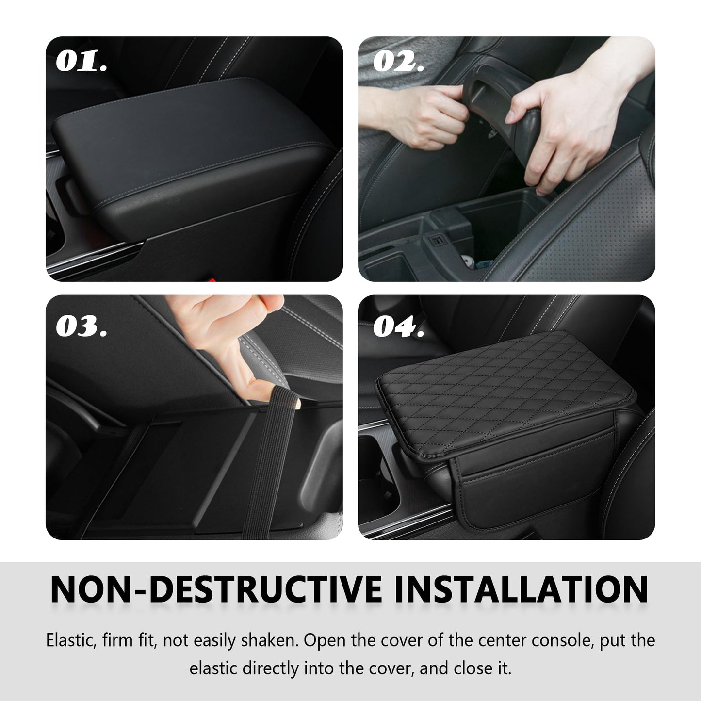 Stacool Car Armrest Cushion Cover – Black