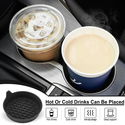 SINGARO Car Cup Holder Coaster Set – Black