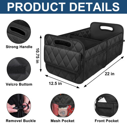 Deosk Waterproof Car Trunk Organizer – 50L Capacity