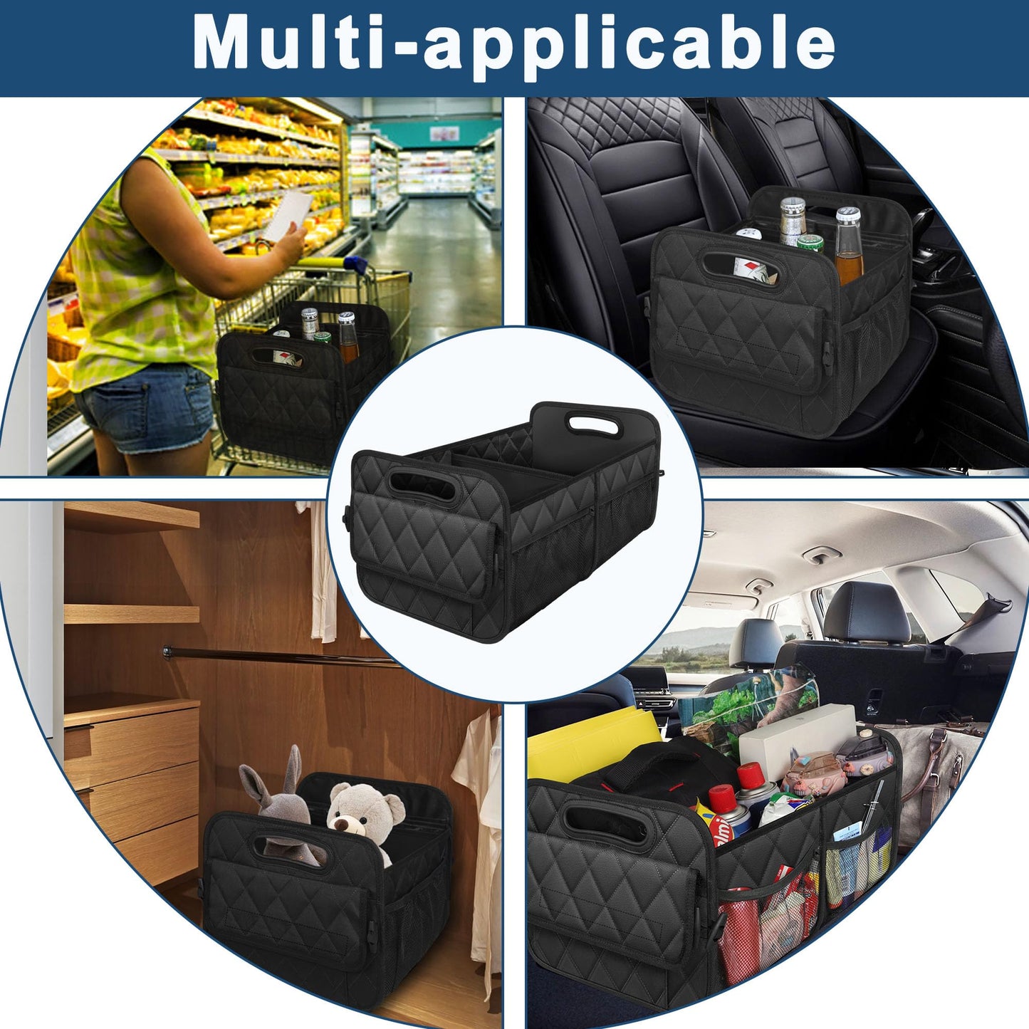 Deosk Waterproof Car Trunk Organizer – 50L Capacity
