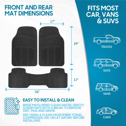 BDK Universal Fit Car Floor Mats for SUV & Truck